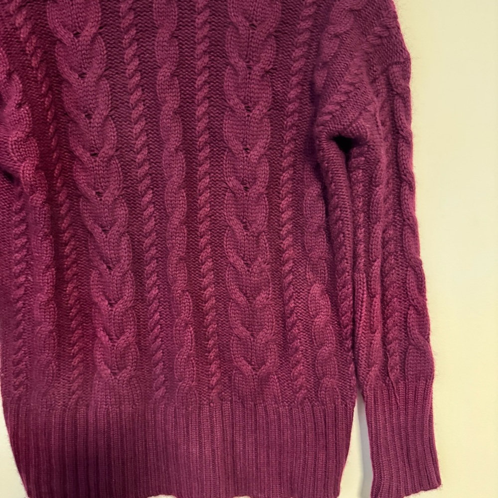 Banana Republic Fuchsia Turtleneck Merino Wool/Cashmere Sweater - Picture 6 of 11